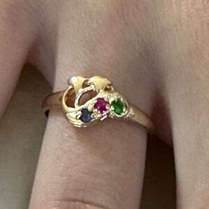 14k real solid gold ruby ring